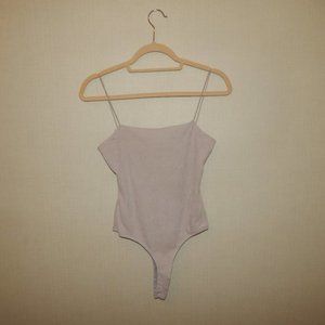 Lulus Grey Ribbed Bodysuit